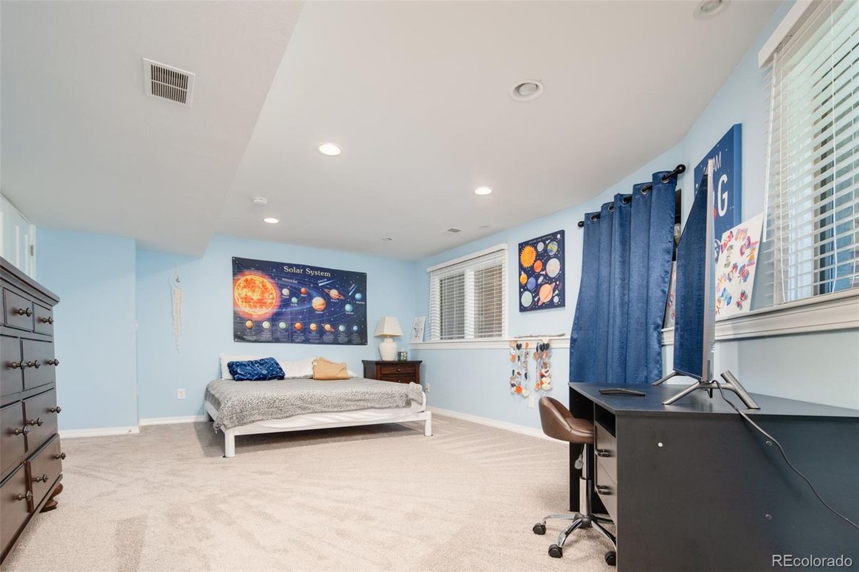 Bedroom, Home Office, Interior, Recessed Lighting