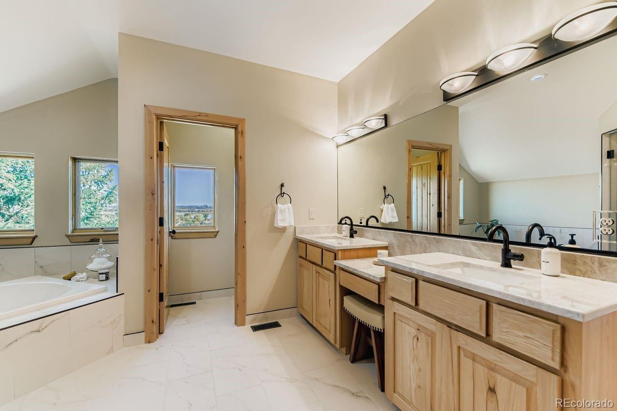 Bathroom, Dual Sink Vanities, Interior, Marble