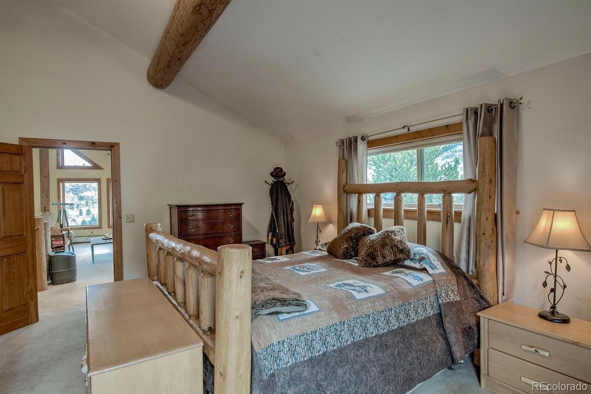 Bedroom, Interior, Wooden Beams