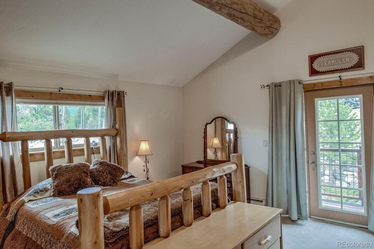 Bedroom, Interior, Wooden Beams