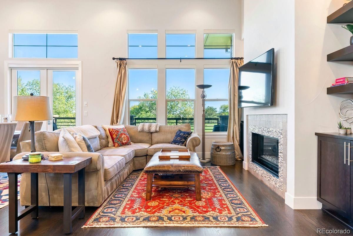 Fireplace, Interior, Living room, Water, Wood Texture Flooring