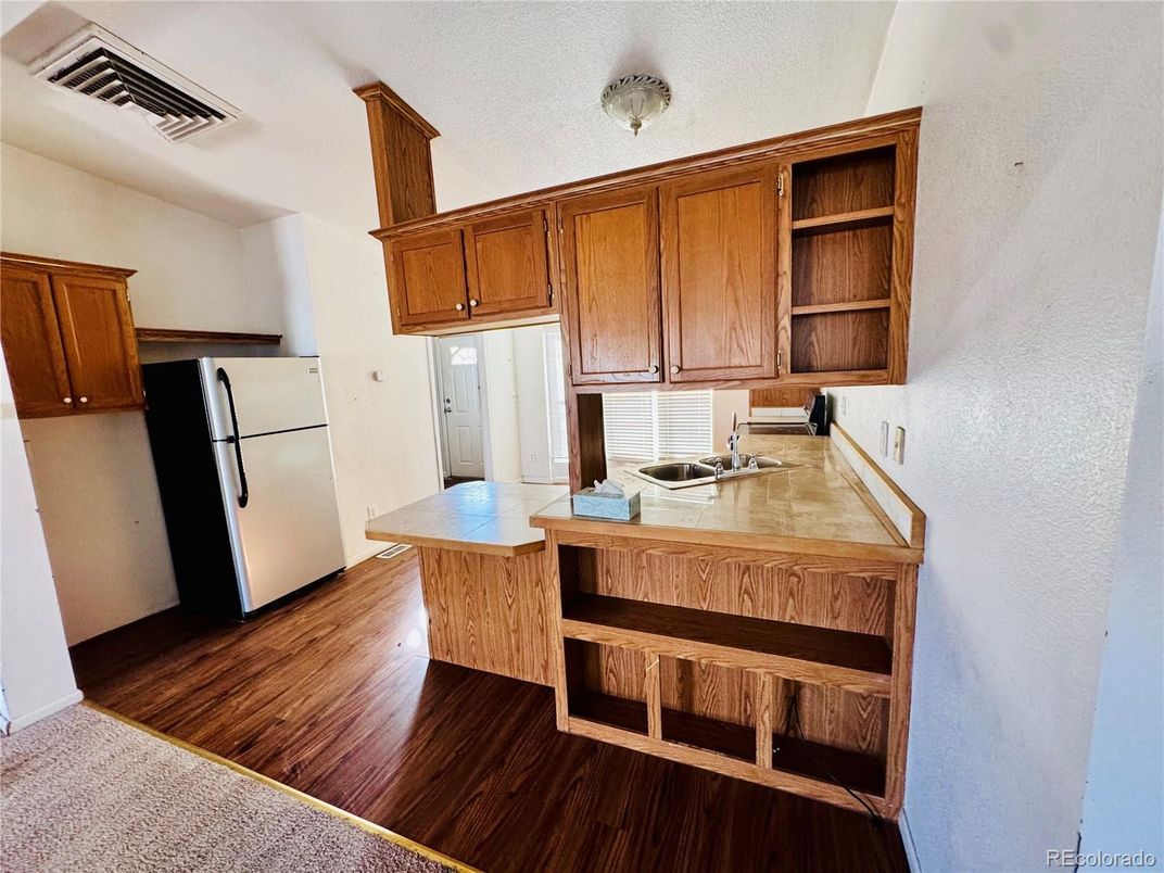 Interior, Kitchen, Wood Texture Flooring
