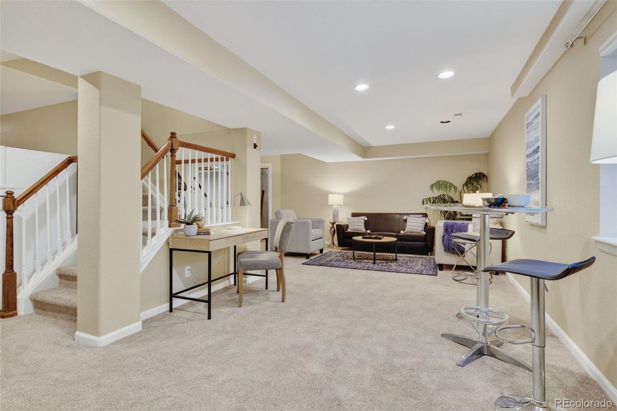 Home Office, Interior, Living room, Recessed Lighting