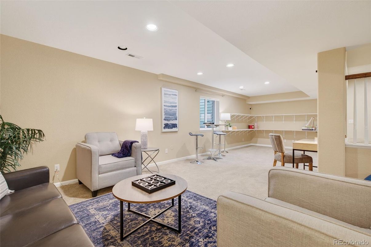 Interior, Living room, Recessed Lighting