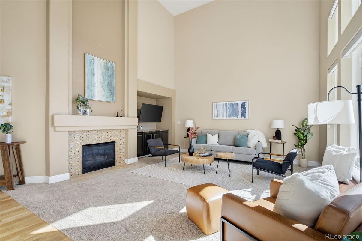 Fireplace, Interior, Living room, Wood Texture Flooring