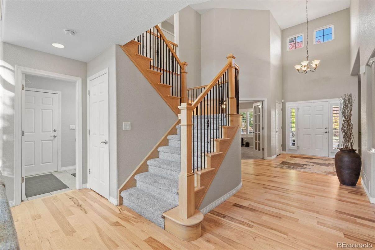 Chandelier, Interior, Recessed Lighting, Wood Texture Flooring