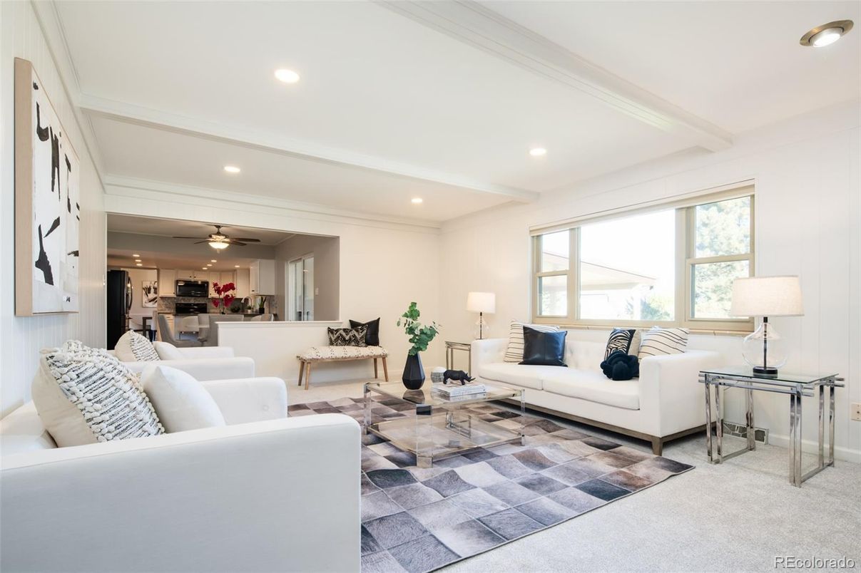 Interior, Living room, Recessed Lighting