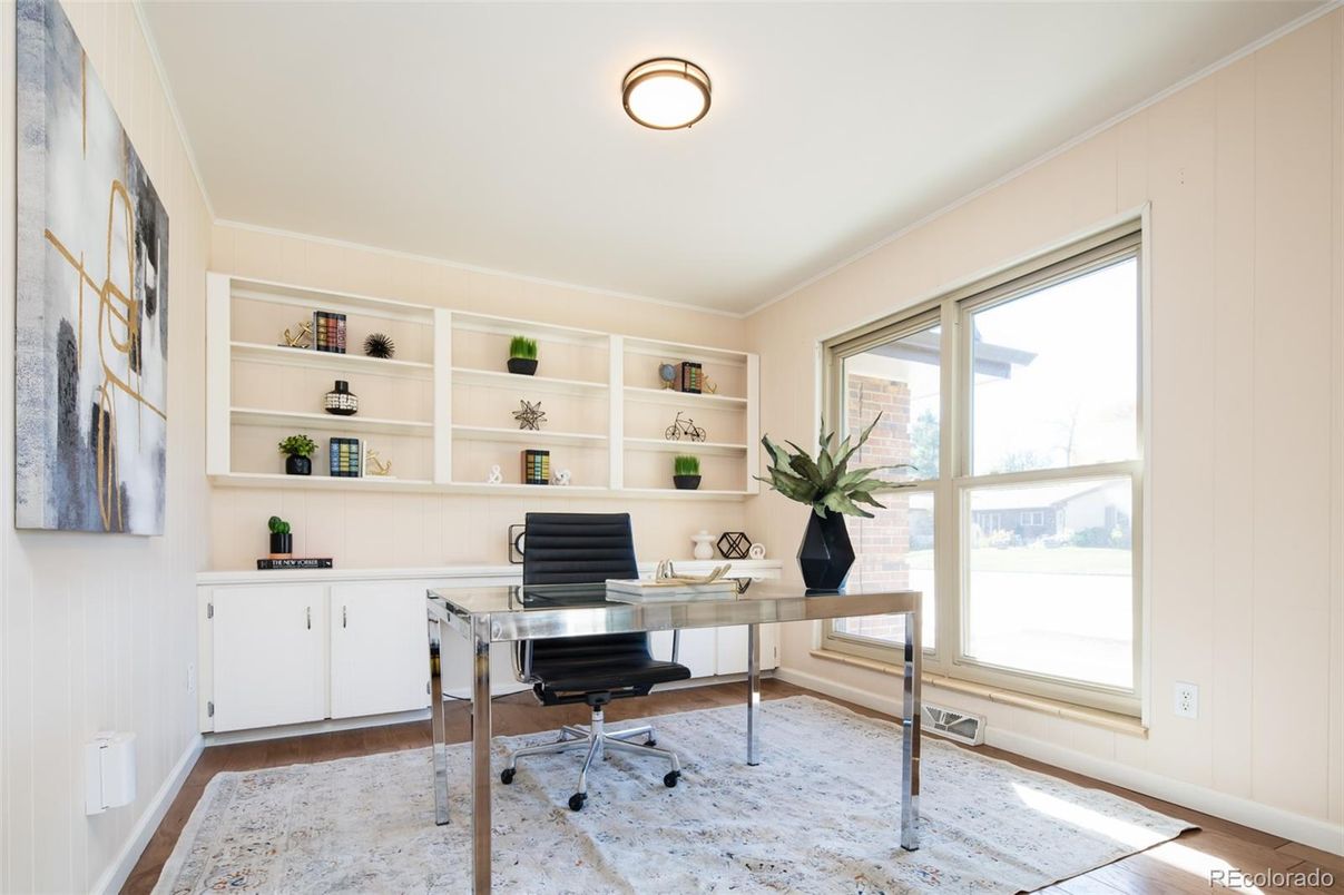 Home Office, Interior, Wood Texture Flooring