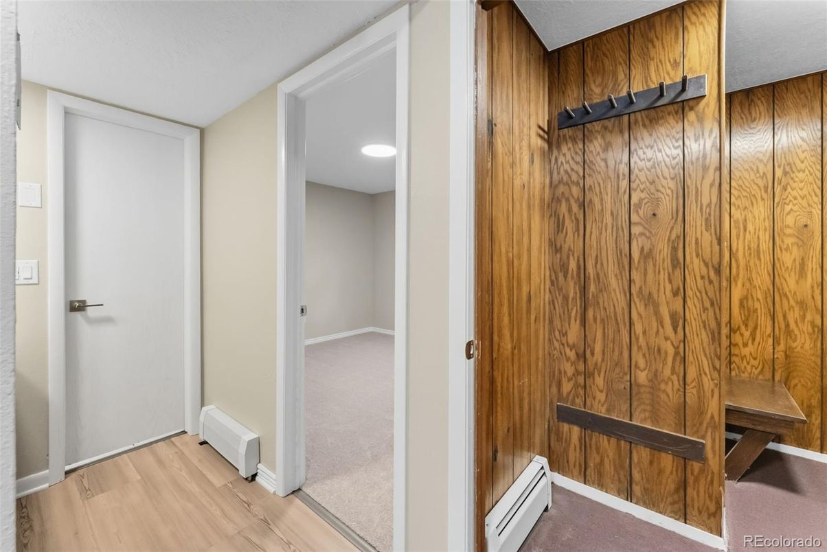 Interior, Recessed Lighting, Wood Texture Flooring, Wooden Walls