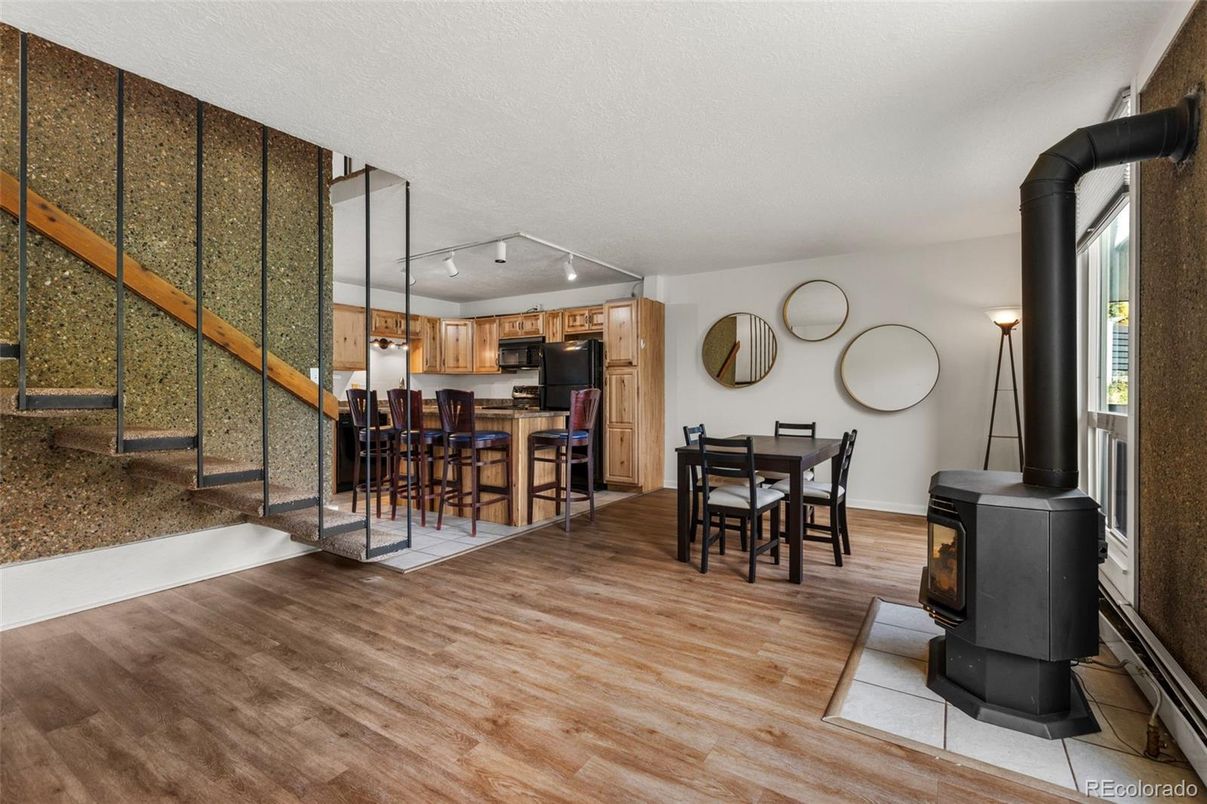 Dining room, Interior, Kitchen, Wood Texture Flooring