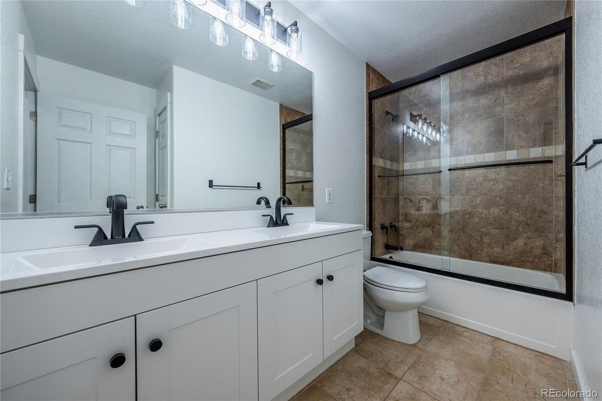 Bathroom, Dual Sink Vanities, Glass Shower, Interior