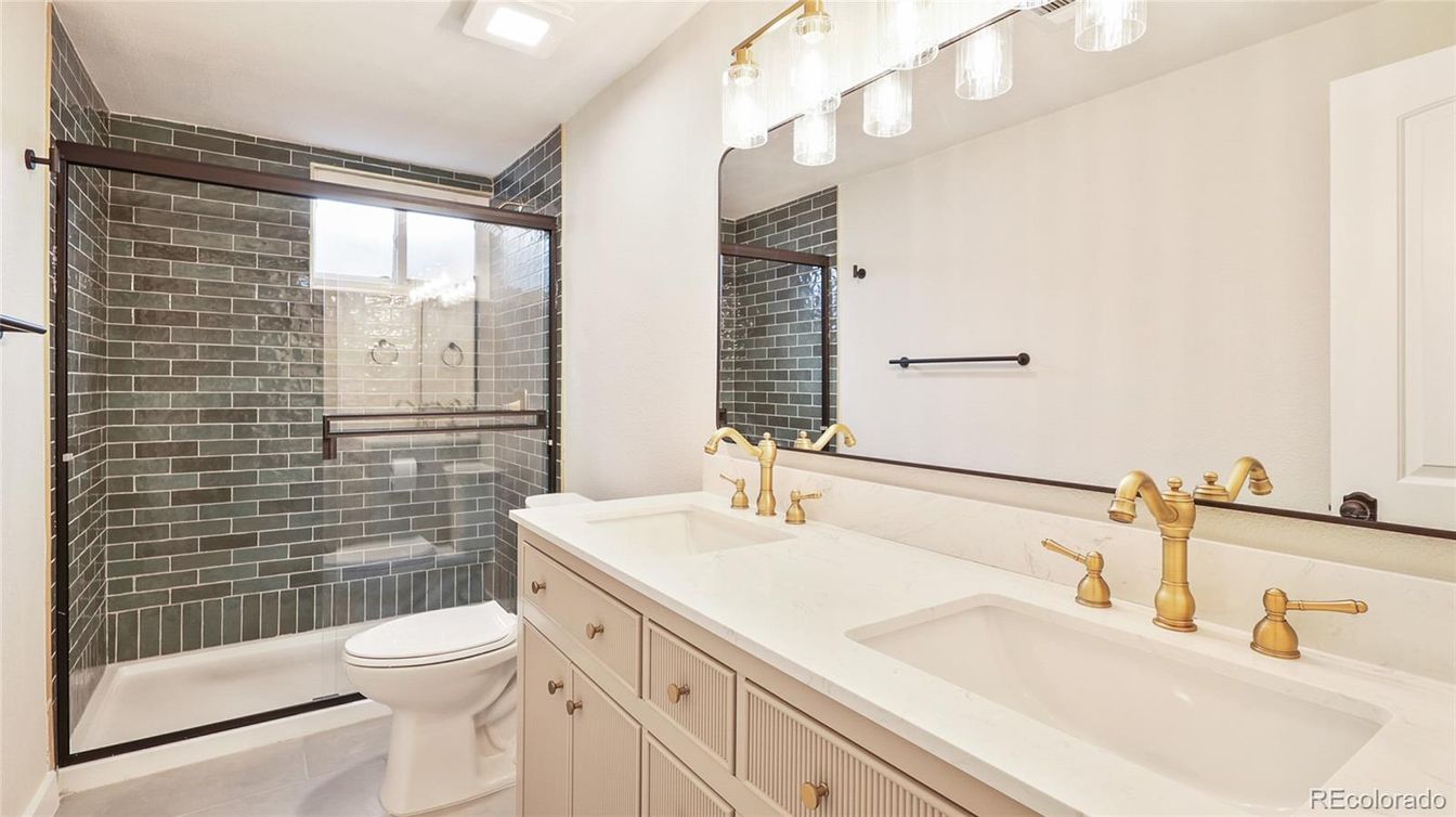 Bathroom, Dual Sink Vanities, Glass Shower, Interior