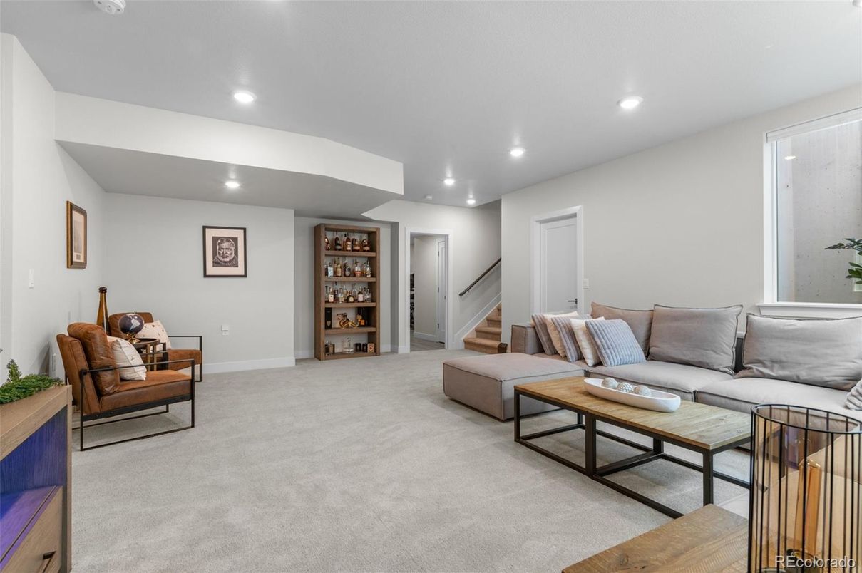 Interior, Living room, Recessed Lighting