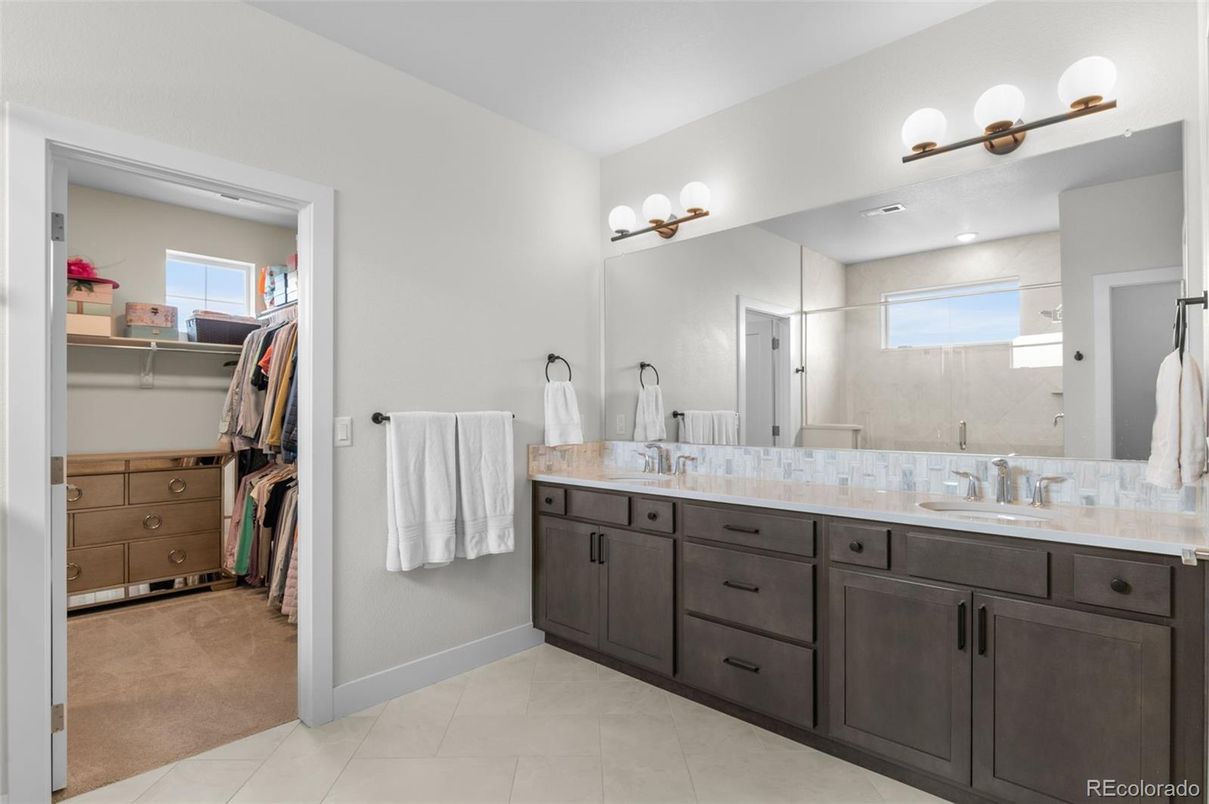 Bathroom, Dual Sink Vanities, Interior, Walk-in Closets