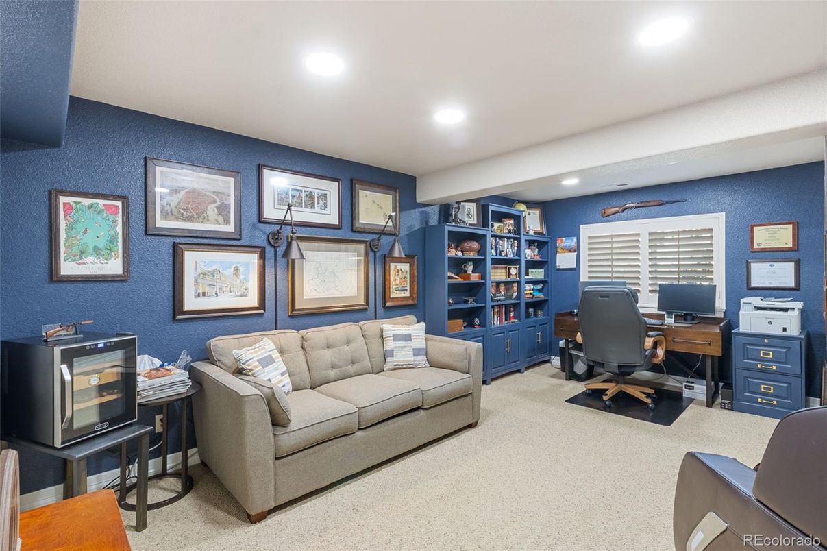 Home Office, Interior, Recessed Lighting