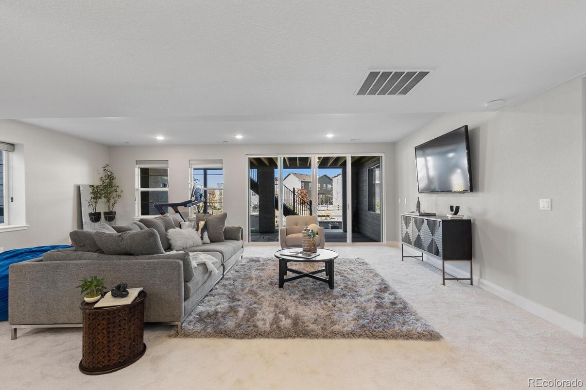 Interior, Living room, Recessed Lighting