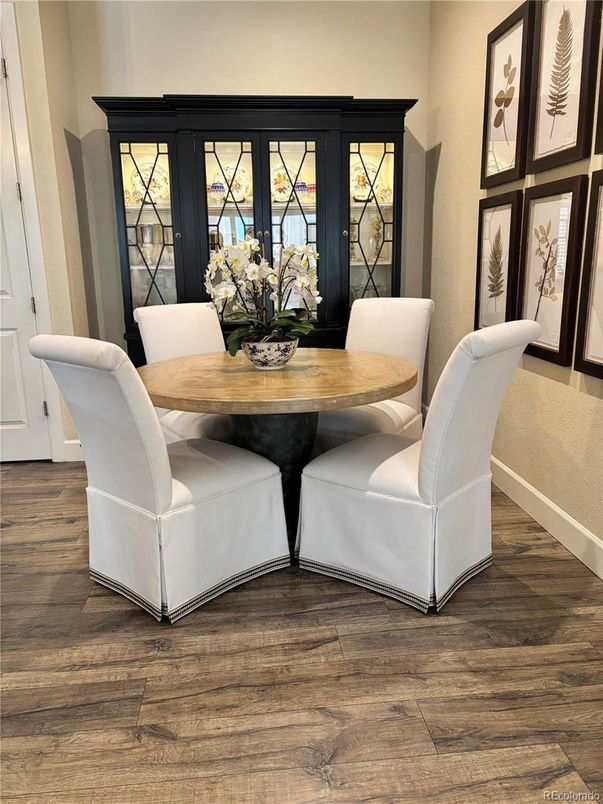 Dining room, Interior, Wood Texture Flooring