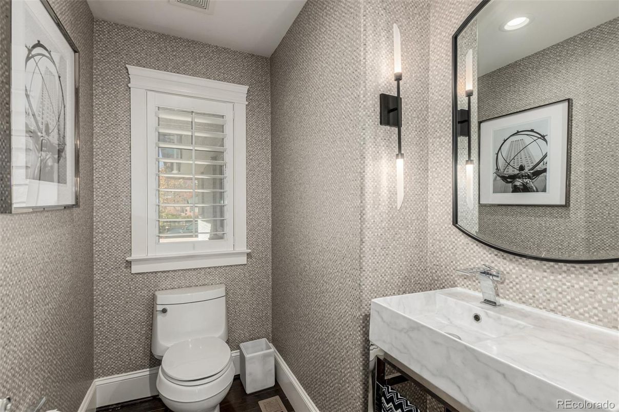 Bathroom, Interior, Recessed Lighting, Wood Texture Flooring