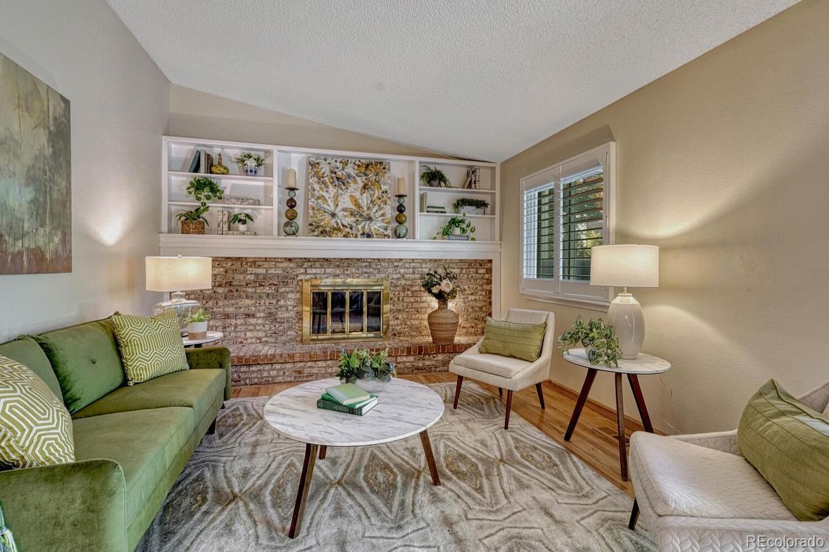 Fireplace, Interior, Living room, Stone Walls, Wood Texture Flooring