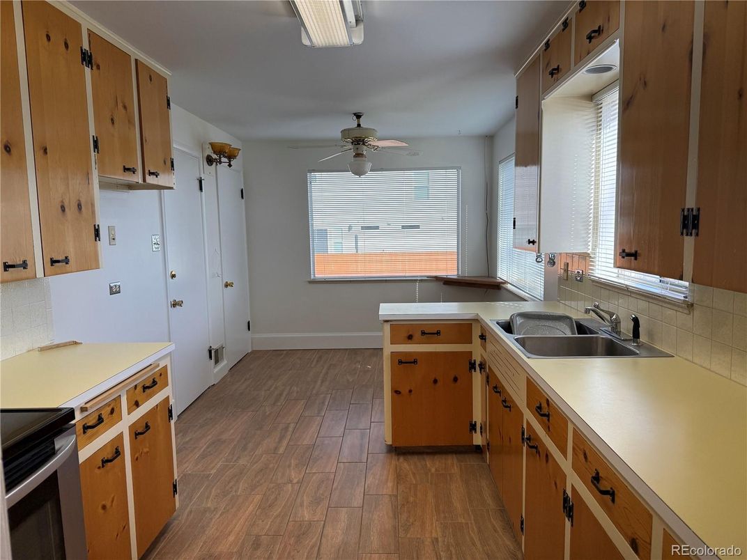 Interior, Kitchen, Wood Texture Flooring
