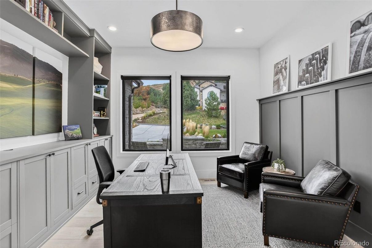 Home Office, Interior, Pendant Lights, Recessed Lighting