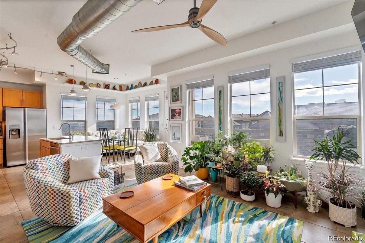 Dining room, Interior, Kitchen, Living room, Pendant Lights, Stainless Steel Appliances