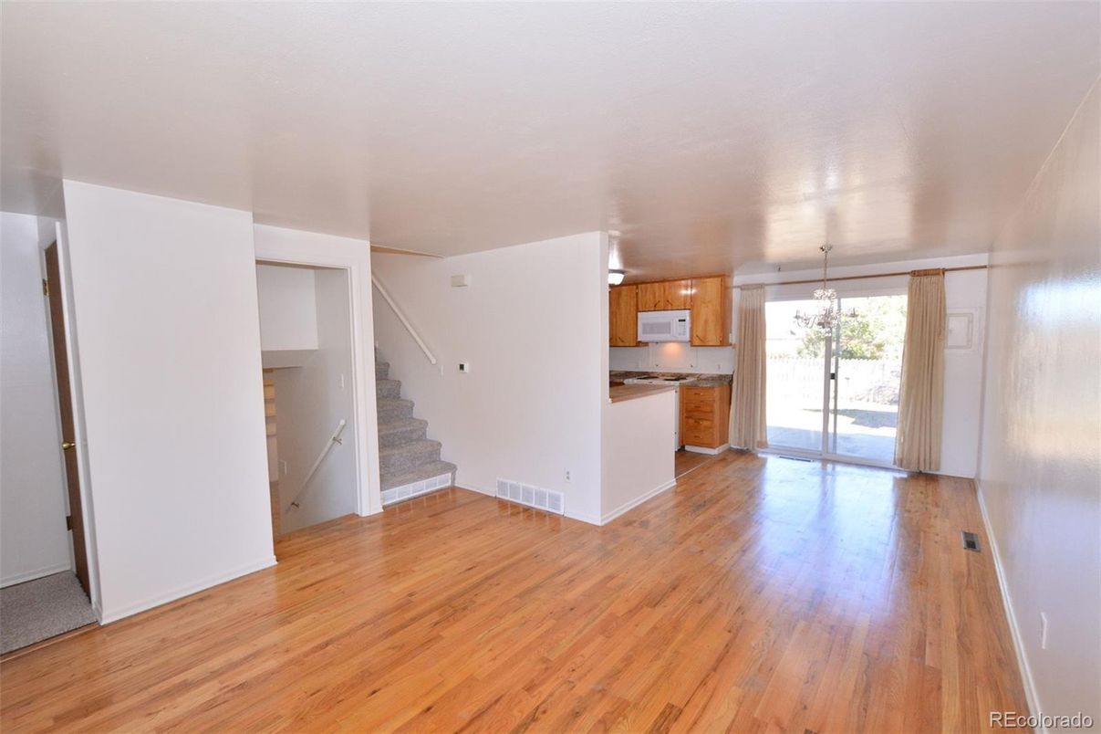 Empty room, Interior, Kitchen, Wood Texture Flooring
