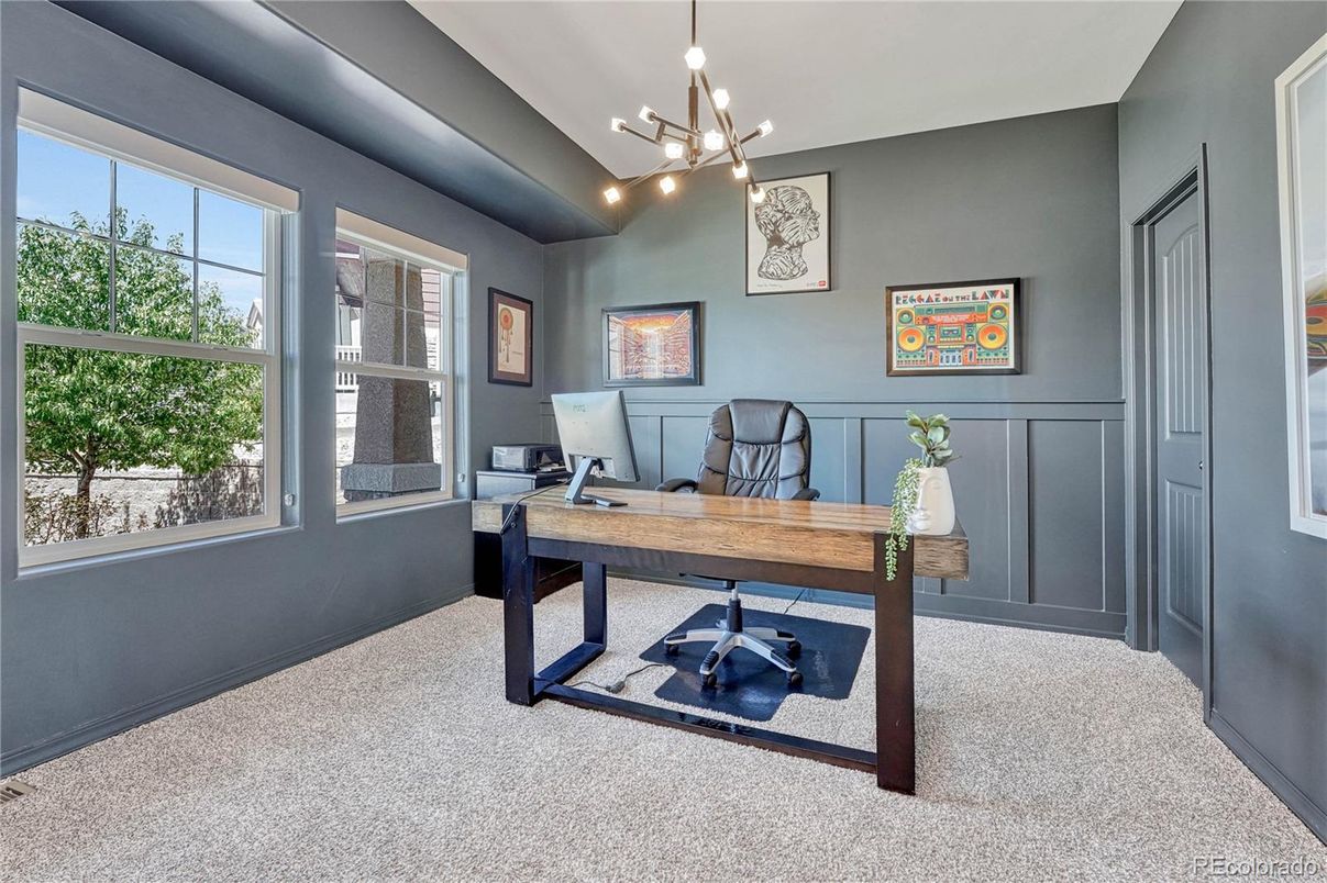 Home Office, Interior, Pendant Lights