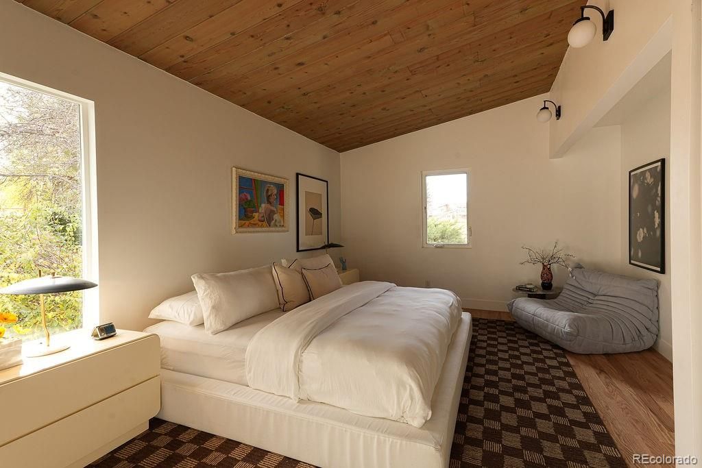 Bedroom, Interior, Wooden Ceilings, Wood Texture Flooring