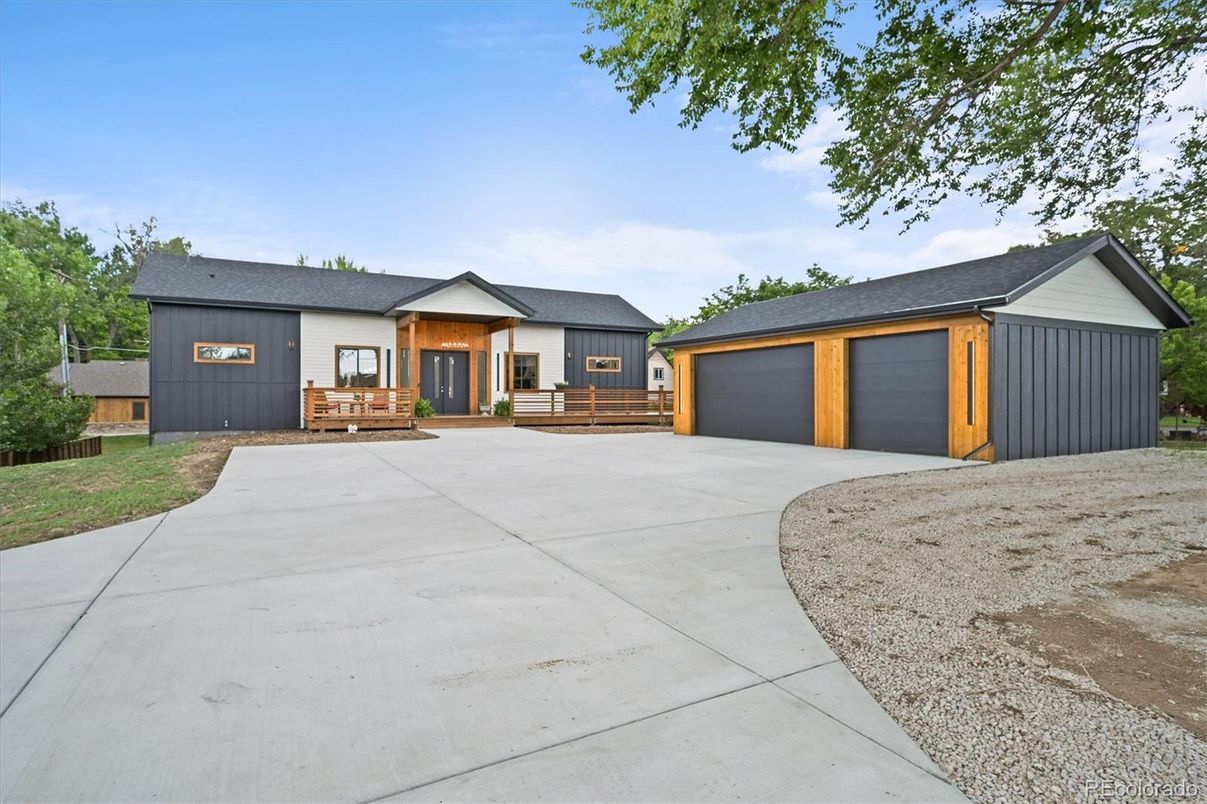 Attached, Backyard, Detached Garage, Exterior, Facade, Ranch