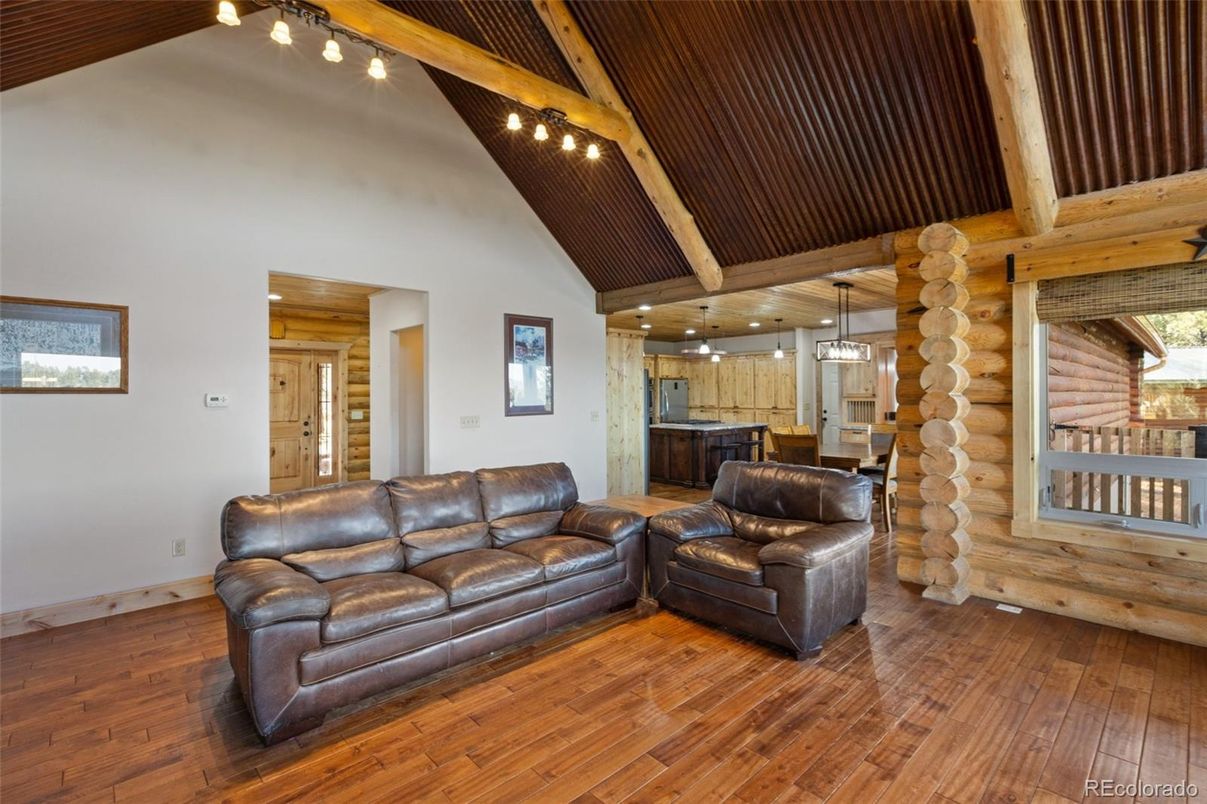 Interior, Kitchen, Living room, Pendant Lights, Wooden Beams, Wooden Ceilings, Wood Texture Flooring, Wooden Walls