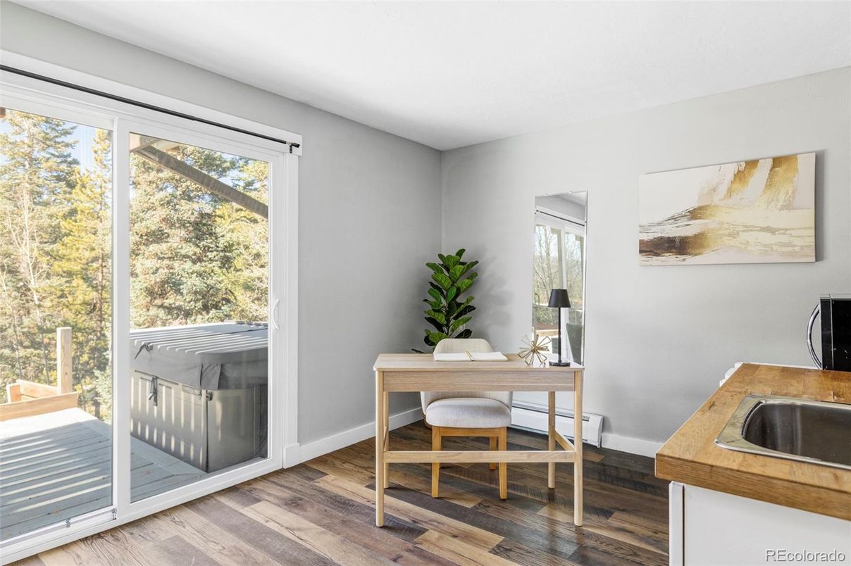 Home Office, Interior, Wood Texture Flooring