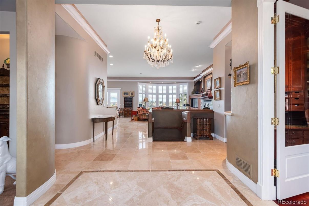 Chandelier, Interior, Living room, Recessed Lighting