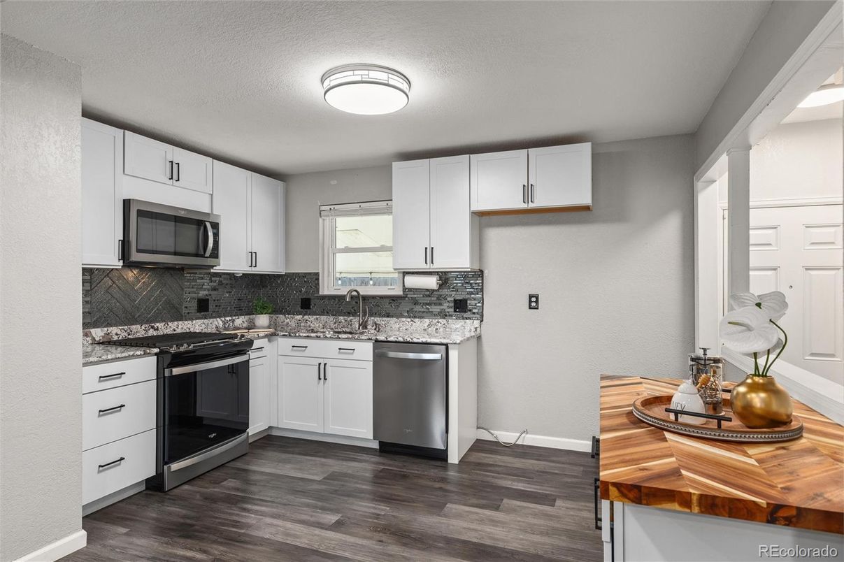 Interior, Kitchen, Wood Texture Flooring