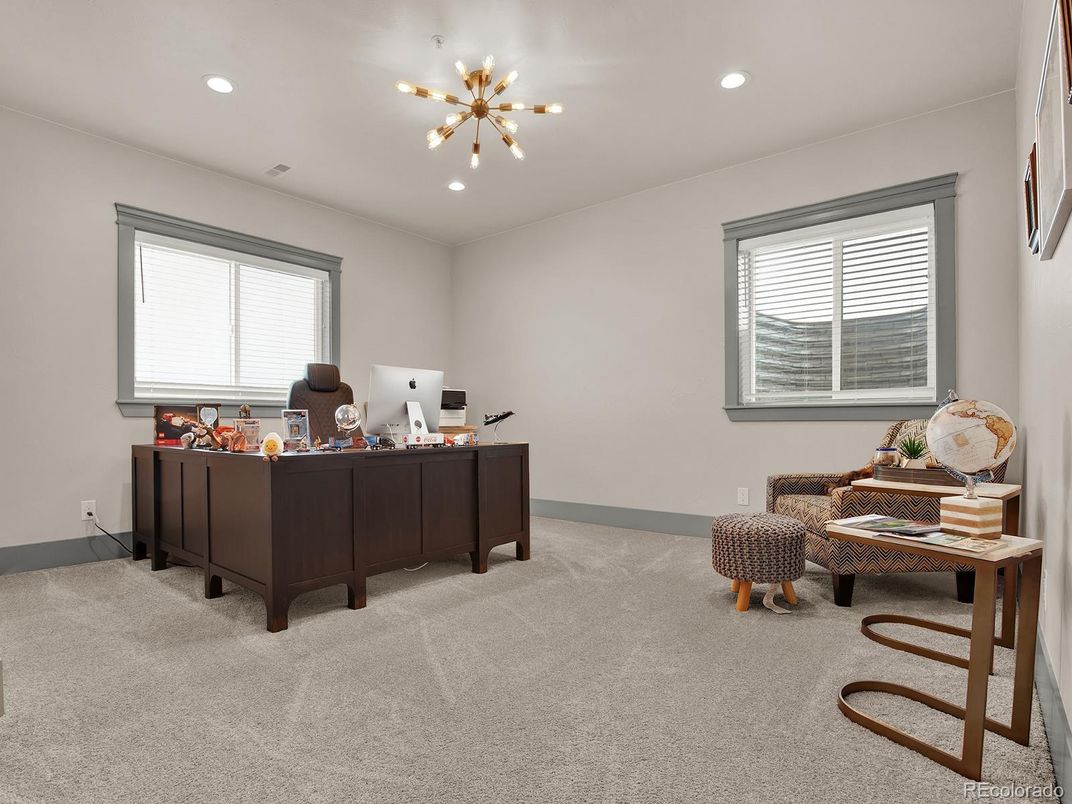 Home Office, Interior, Recessed Lighting