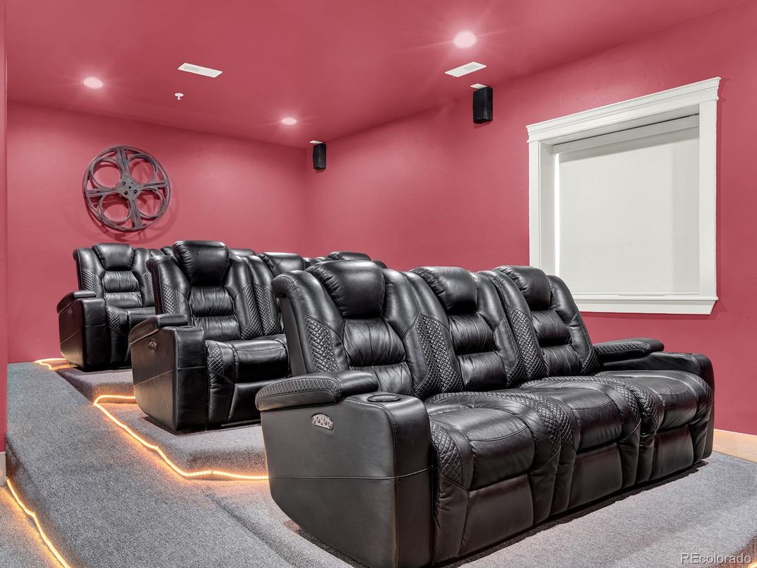 Home Theatre Room, Interior, Recessed Lighting, Theatre Room