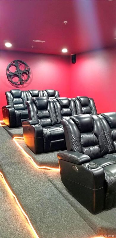 Home Theatre Room, Interior, Recessed Lighting, Theatre Room