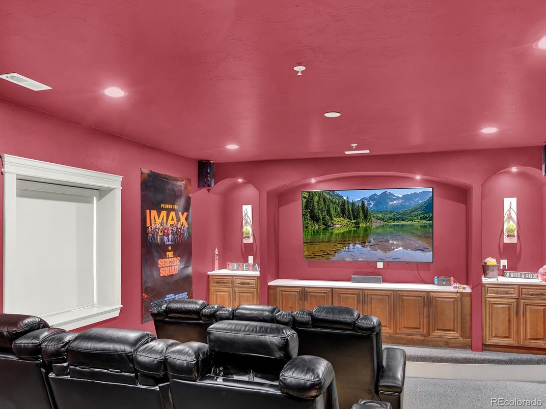 Home Theatre Room, Interior, Recessed Lighting, Theatre Room