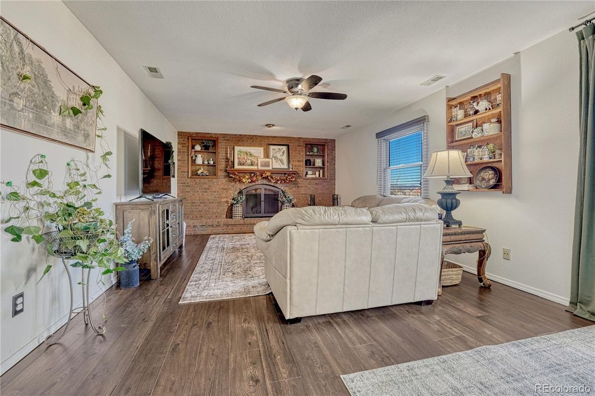 Fireplace, Interior, Living room, Stone Walls, Wood Texture Flooring