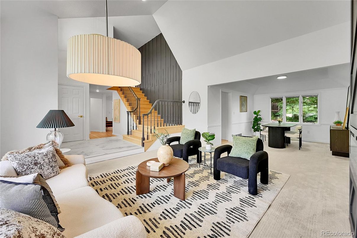 Interior, Living room, Recessed Lighting