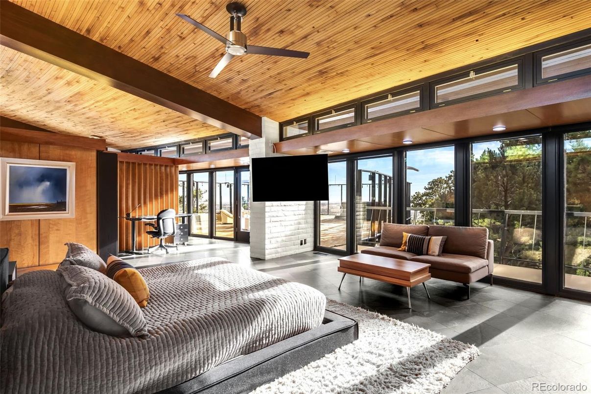 Bedroom, Interior, Wooden Beams, Wooden Ceilings, Wooden Walls