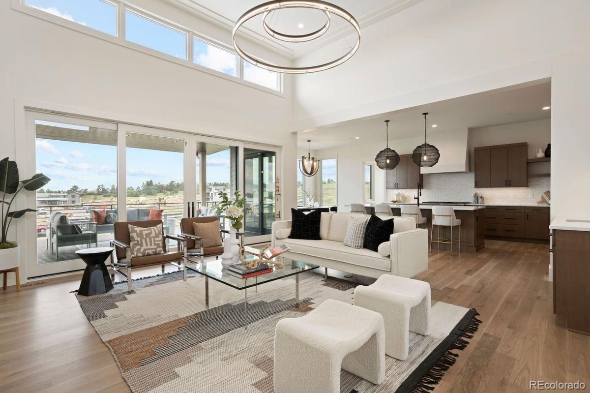 Dining room, Interior, Kitchen, Living room, Pendant Lights, Recessed Lighting, Wood Texture Flooring