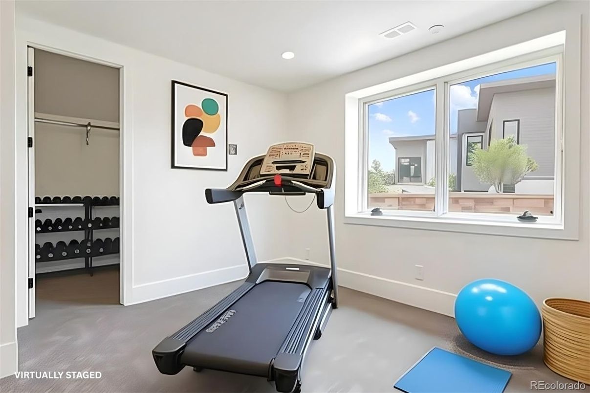 Fitness Equipment, Interior, Recessed Lighting