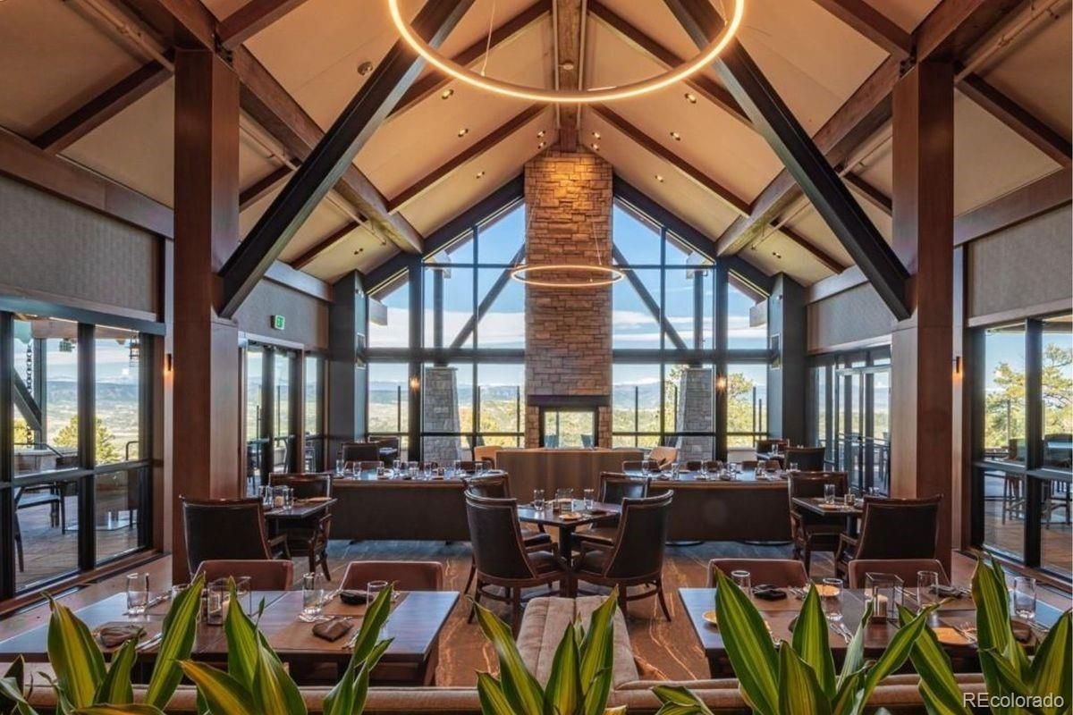 Dining room, Interior, Living room, Recessed Lighting, Wooden Beams