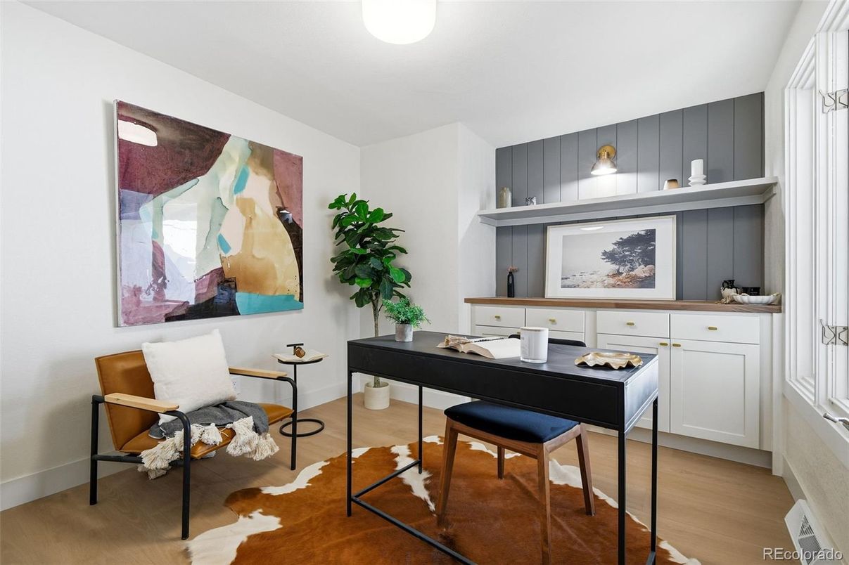 Home Office, Interior, Wood Texture Flooring