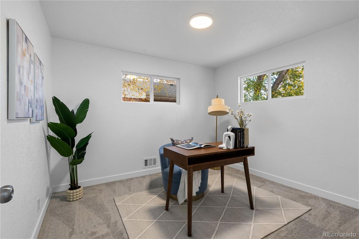 Home Office, Interior, Recessed Lighting