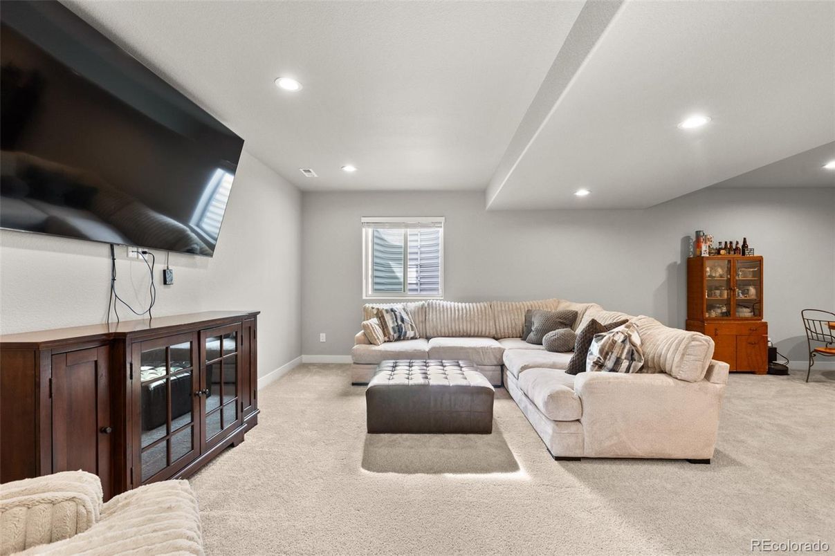 Interior, Living room, Recessed Lighting