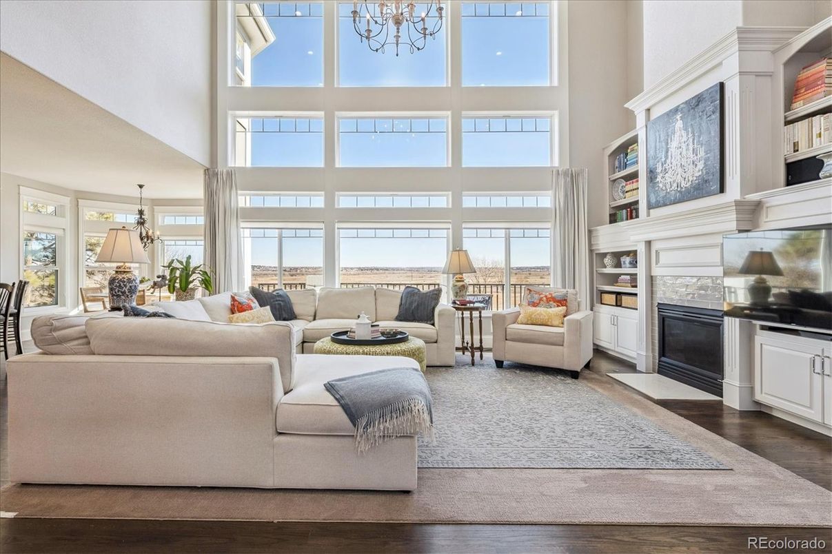 Chandelier, Fireplace, Interior, Living room, Wood Texture Flooring