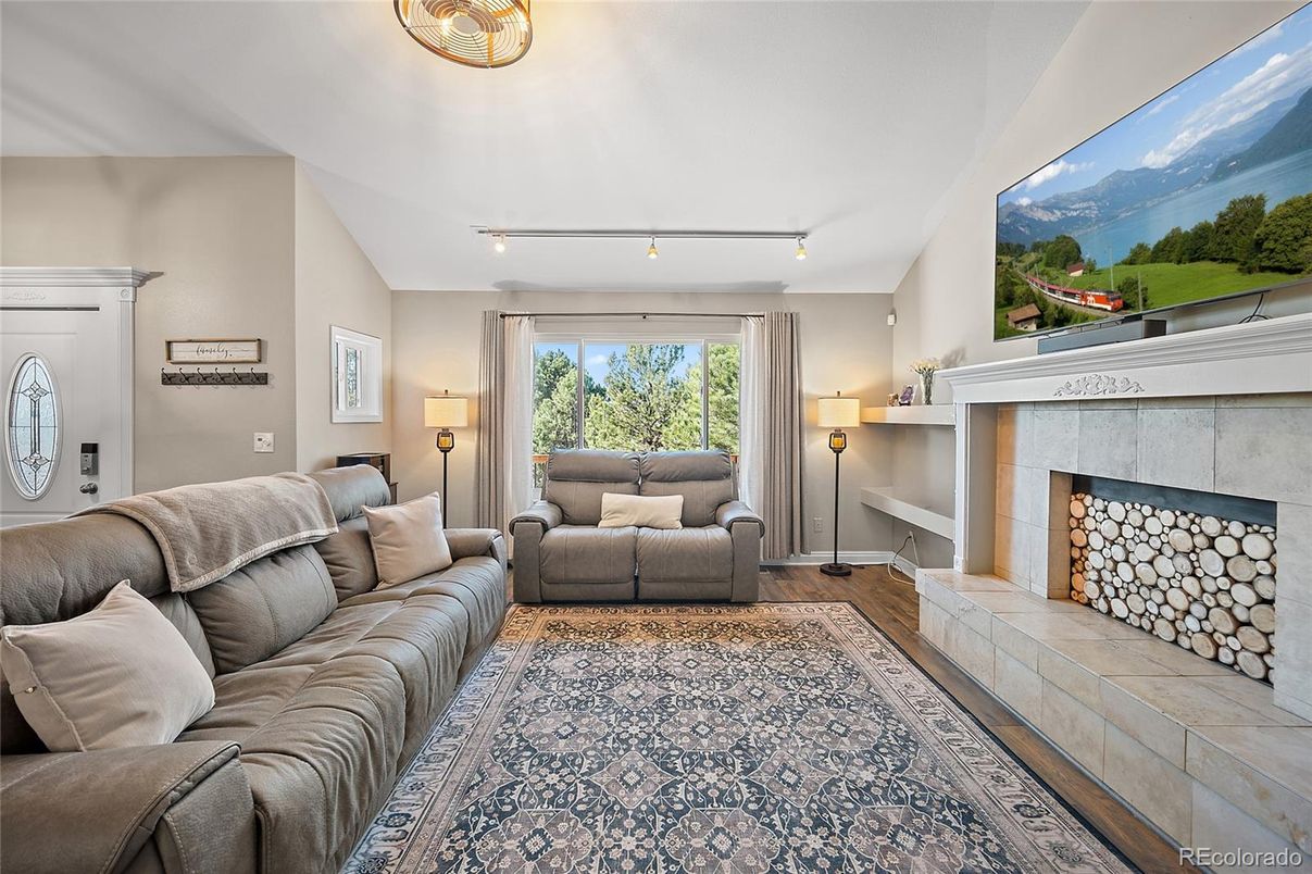 Fireplace, Interior, Living room, Wood Texture Flooring