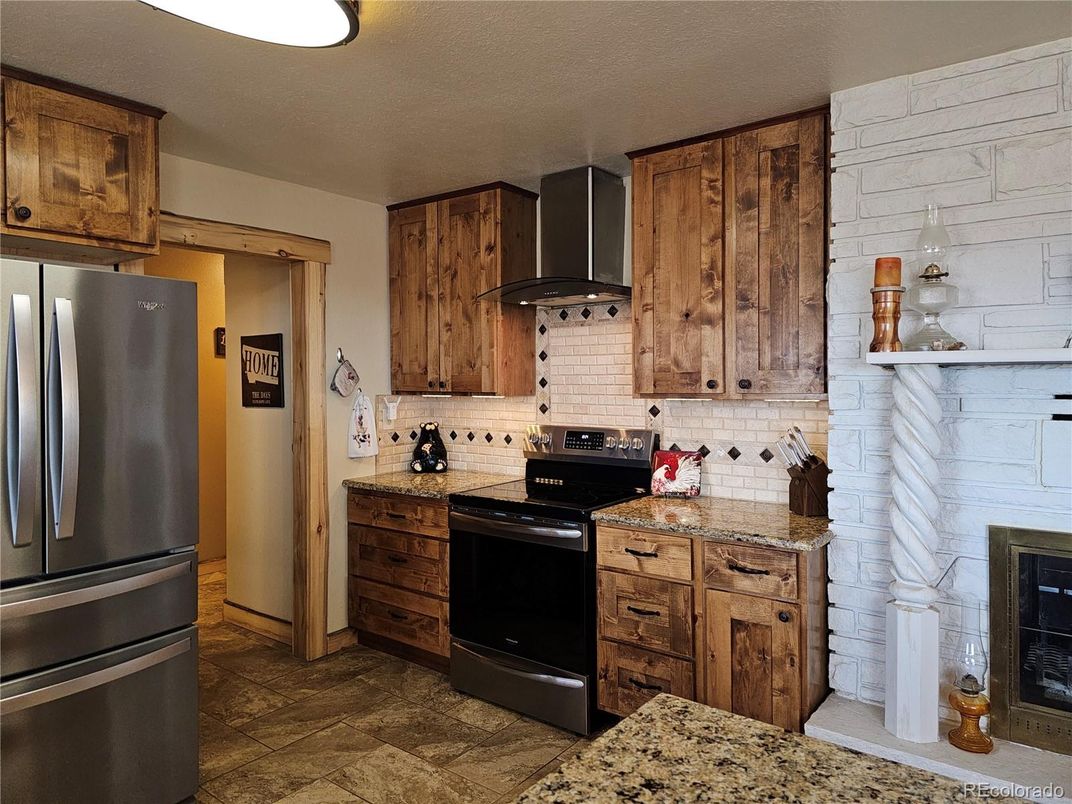 Fireplace, Interior, Kitchen, Stone Walls